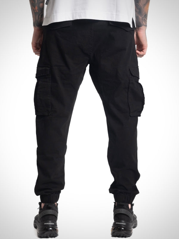SCAPEGRACE RELAXED BLACK CARGO PANTS