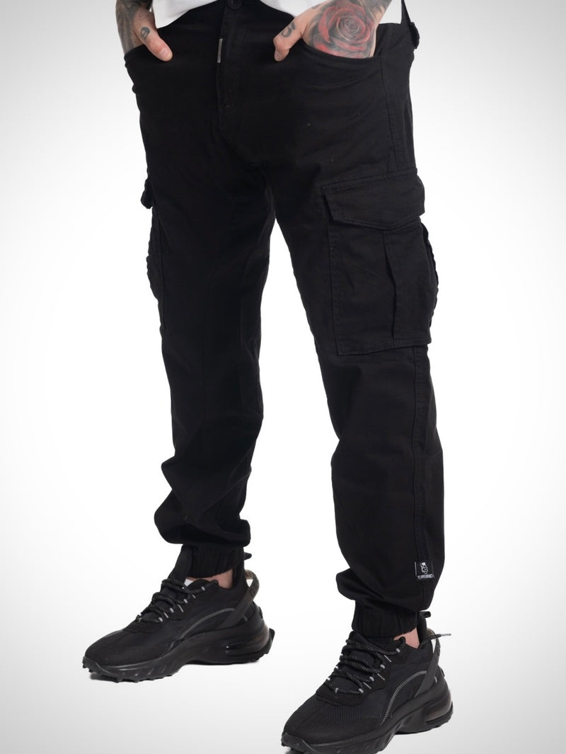 SCAPEGRACE RELAXED BLACK CARGO PANTS