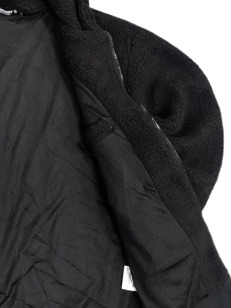 Sherpa Black Zipper jacket Hoodie