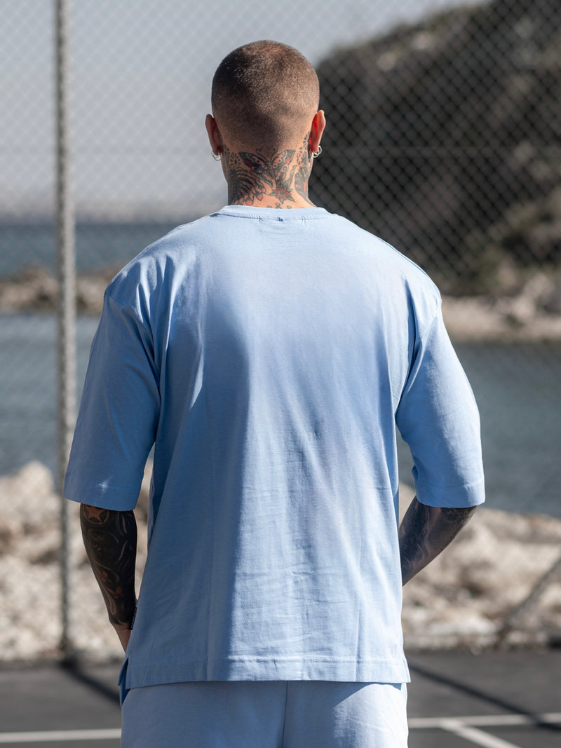 OVERSIZED ESSENTIAL SKY BLUE T-SHIRT